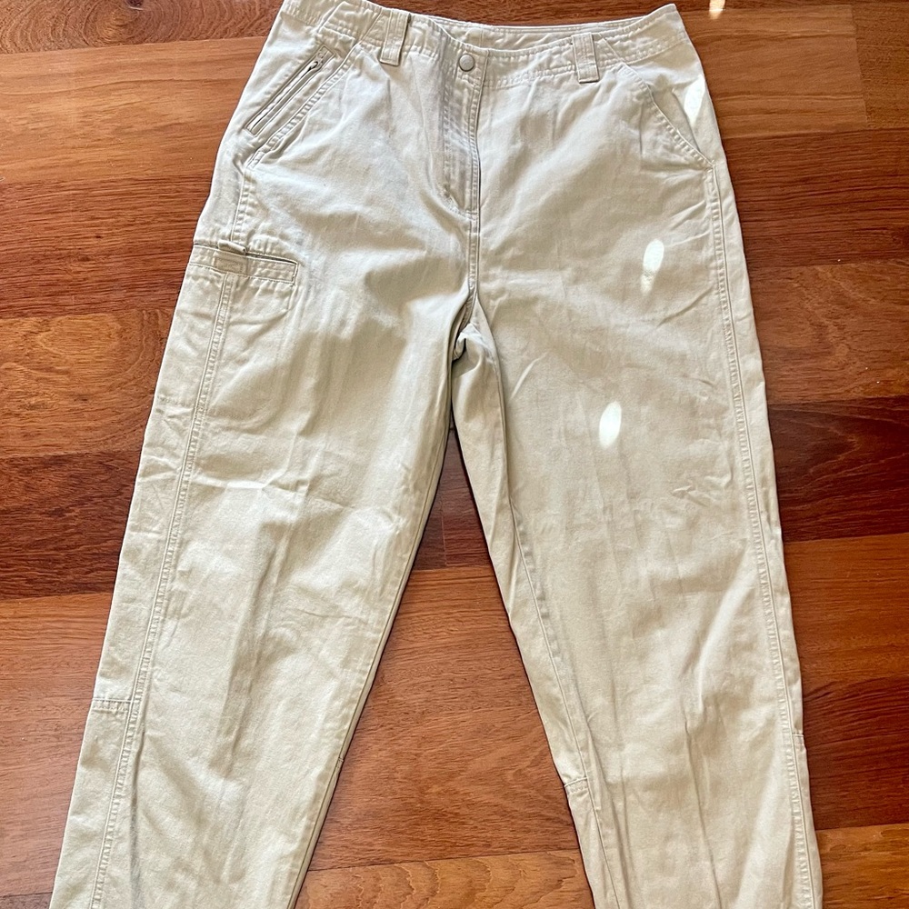 L.L. Bean Ladies Chino Beige Pants in Size 14 Tall!